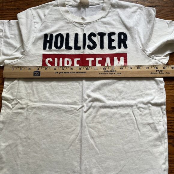 Hollister Men's Size Medium Surf Team White Short Sleeve T-Shirt - Y2K - Picture 4 of 9